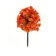 thumbnail image 2 of Artificial Flower Bundle 45cm, Faux Mum Topiary with Ground Stake for Outdoor Garden, Fall Orange Flowers for Porch Patio Yard Decor, UV Resistant Fake Flowers for Halloween Thanksgiving, 2 of 9