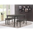 thumbnail image 2 of Demi 3-Piece Weathered Gray Wood Dining Set, 2 of 2