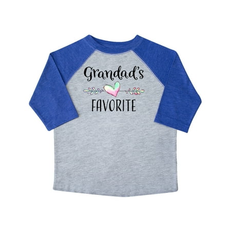 

Inktastic Grandads Favorite- Heart Grandchild Gift Toddler Boy or Toddler Girl T-Shirt