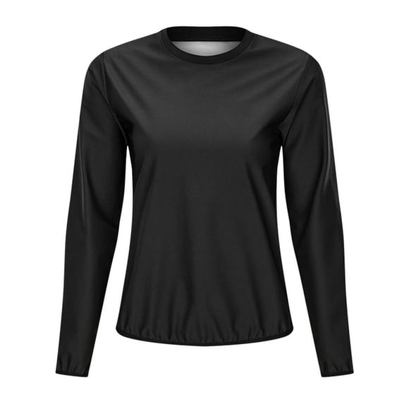 Sauna Suit Slimming Tops Cintura Trimmer Manga larga para mujeres Fitness Workout Negro Zulema traje de sauna