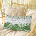 thumbnail image 4 of St. Patrick's Pillow Covers, Linen Long Throw Pillow Case, Luck Shamrock Eucalyptus Leaves Flowers Grey Wooden Holiday Pillow Protector Decorative Cushion Cover for Living Room/Bedroom 20" x 30", 4 of 8