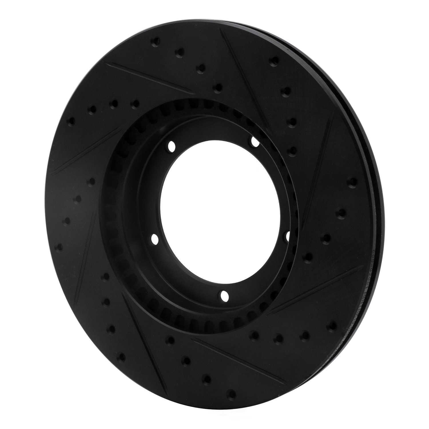 Dynamic Friction Company 633-02001L DFC Brake Rotor - Drilled And Slotted - Black