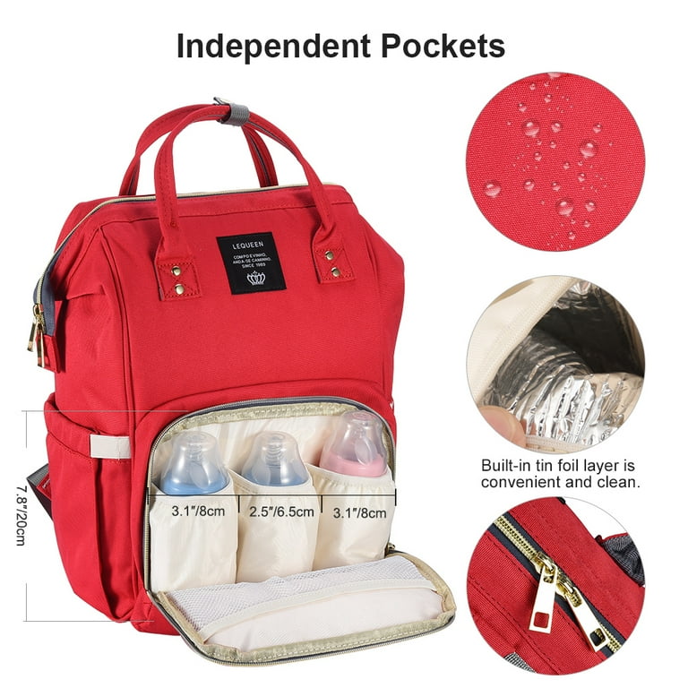 Diaper Bag Backpack Large Unisex Baby Bags with Insulated Pockets