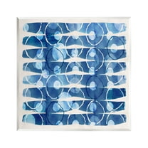 Stupell Industries Blue Patterned Watercolor Abstract Painting Unframed Art Print Wall Art, 12 x 12