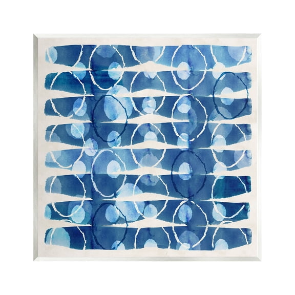 Stupell Industries Blue Patterned Watercolor Abstract Painting Unframed Art Print Wall Art, 12 x 12