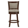 thumbnail image 6 of Weston Home Cherry Finished Padded Swivel Counter Height Stool, Gray Linen, 6 of 10