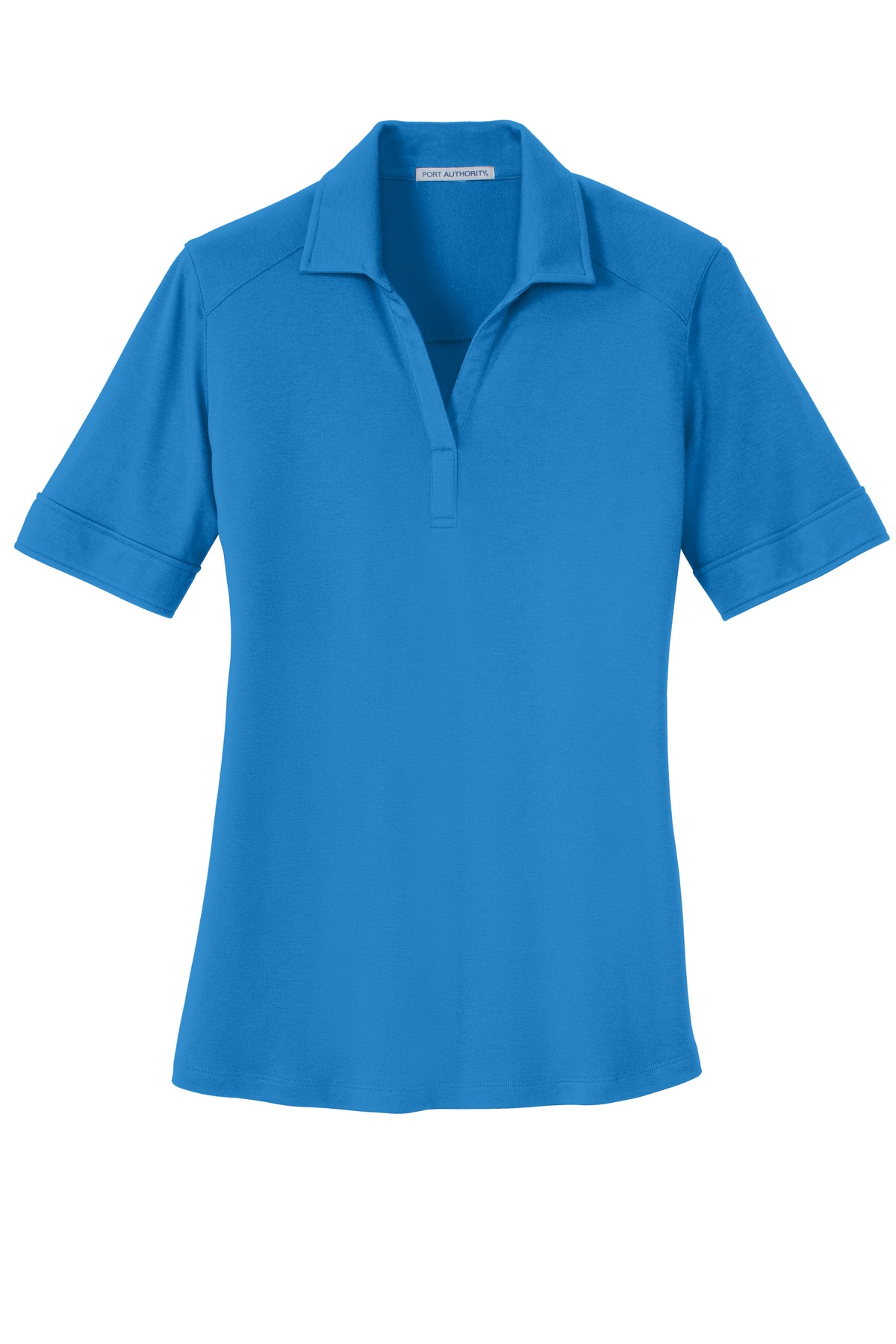Port Authority Adult Female Women Plain Short Sleeves Polo Brilliant Blue Large - image 5 of 6