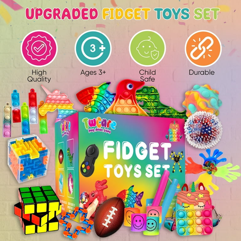 TwCare 120 Pack Fidget Toys Set, Sensory Stress Relief, ADHD