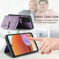 thumbnail image 5 of for Samsung Galaxy A23 5G Wallet Case, Crossbody Phone Purse with Card Holder for Women, Zipper PU Leather Carrying Cover Gift with Shoulder Strap Kickstand Anti-drop for A23 5G - Purple, 5 of 10