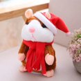 thumbnail image 3 of Juguetes de peluche de hámster parlante para niños, juguete de animales de peluche Kawaii, habla, registro de sonido, repetición, regalo de Navidad, 3 of 3