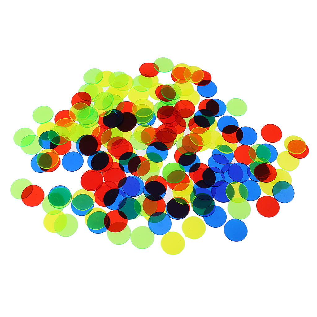 Counting Bingo Chips Plastic Marker Bingo Games Accessories 5 Colors 500pc 