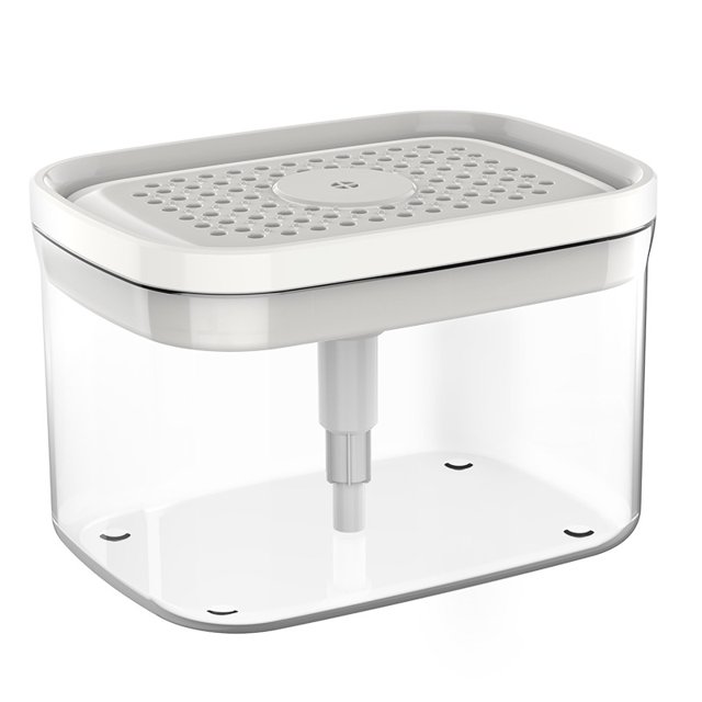 Dispensador de jabón 2 en 1 Premium y soporte de esponja, dispensador de bomba de jabón para lavavajillas para encimera de cocina, blanco