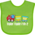thumbnail image 3 of Inktastic 2nd Birthday Two Two Train Boys Baby Bib, 3 of 4
