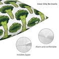 thumbnail image 3 of Pofeuu Cute Broccoli Print Double-sided plush pillowcase Square Throw Pillow Covers Pillows Cover for Living Room Bedroom Sofa Couch Cushion Cover（No pillow core）-24"x24", 3 of 7