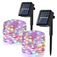 thumbnail image 1 of 2pcs8 función 12 metros 100 luces color-solar cadena de luz de alambre de cobre Ormromra LN-1737, 1 of 5