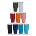 thumbnail image 7 of Muka 30 Oz. Stainless Steel Tumbler, Durable Powder Coated Insulated Travel Cup-Pink, 7 of 7