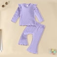 thumbnail image 2 of Ccpelsie Little Girls 2 Piece Clothing Sets Toddler Unicorn Sweatshirts and Cotton Fall Winter Casual Outfits 3-8T(Purple,4-5 Years), 2 of 6