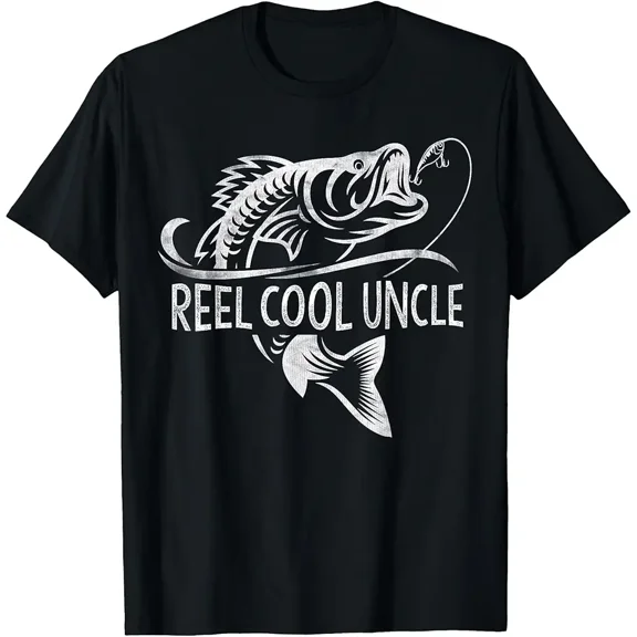 Reel Cool Uncle Fishing Gifts Uncle Father's Day T-Shirt