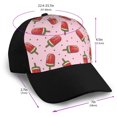 thumbnail image 2 of Yiaed Watermelon Ice Cream Print Baseball Cap Dad Hat Polo Style Plain Blank Adjustable Size, 2 of 5