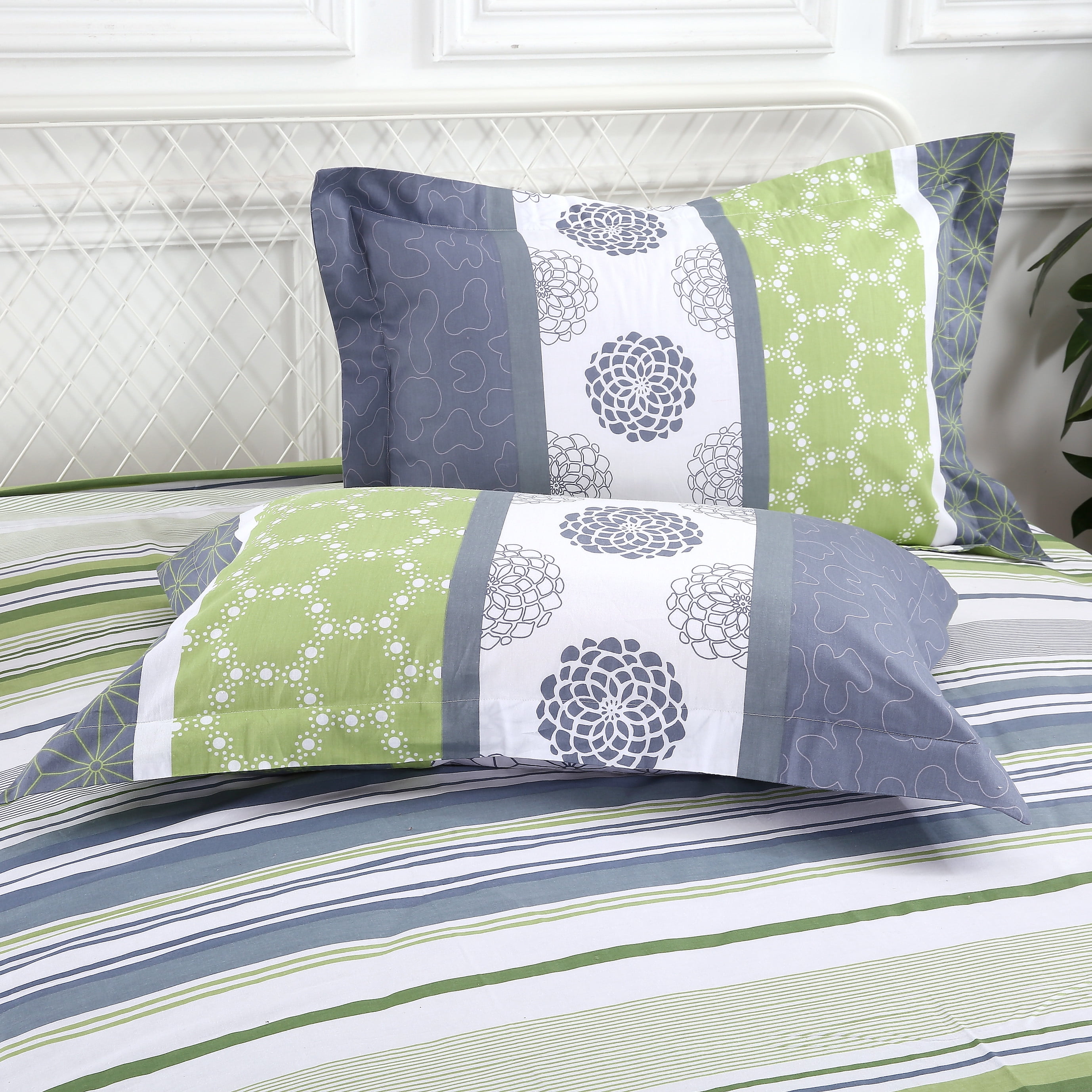 Swanson Beddings Serene 3-Piece 100% Cotton Bedding Set: Duvet Cover and Two Pillow Shams (King) (Comforter is NOT included)