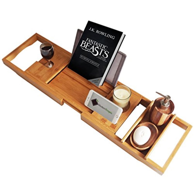 ModernTropic Luxury Bamboo Bathtub Caddy and Tray â ...