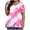 Pink2, variant on fatyb Womens Plus Size Tops Printed V Neck Short Sleeve Blouses Casual Tunic Summer Graphic Tee Shirts