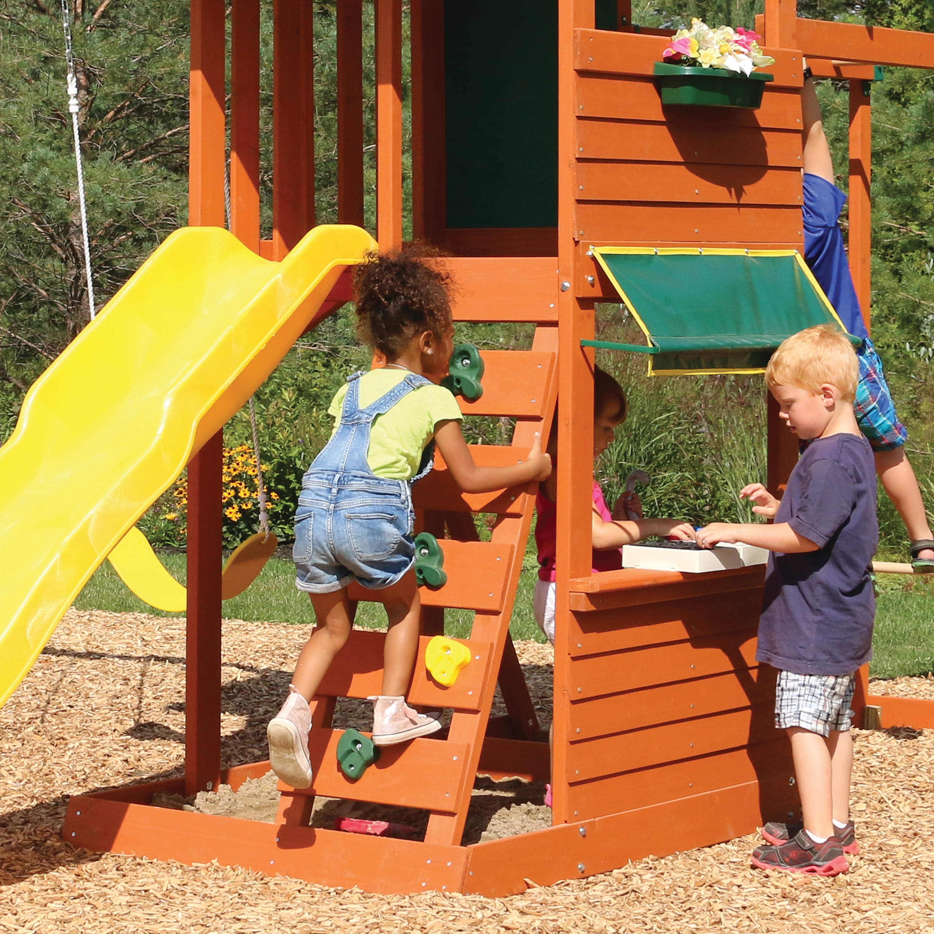 big backyard hazelwood wooden playset
