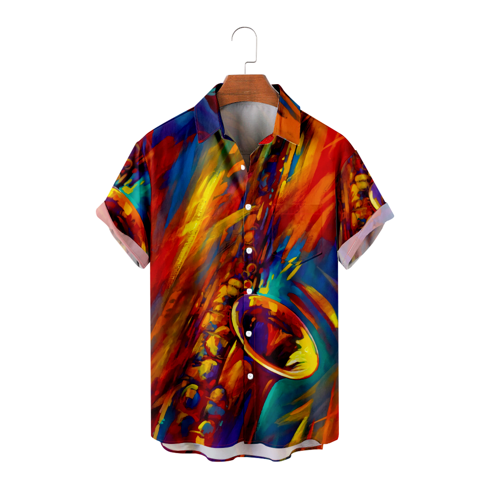 Vintage Bowling Shirts Button Down Short Sleeves Casual Summer Shirts