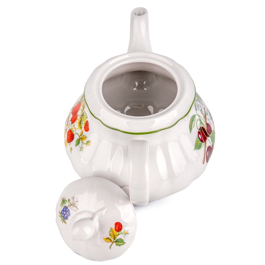 Kitchen Coffee pot with Lid 40.58 fl oz (1200 ml) Strawberry Porcelain  Coffee Pot Brewer for Coffee Serving Pot