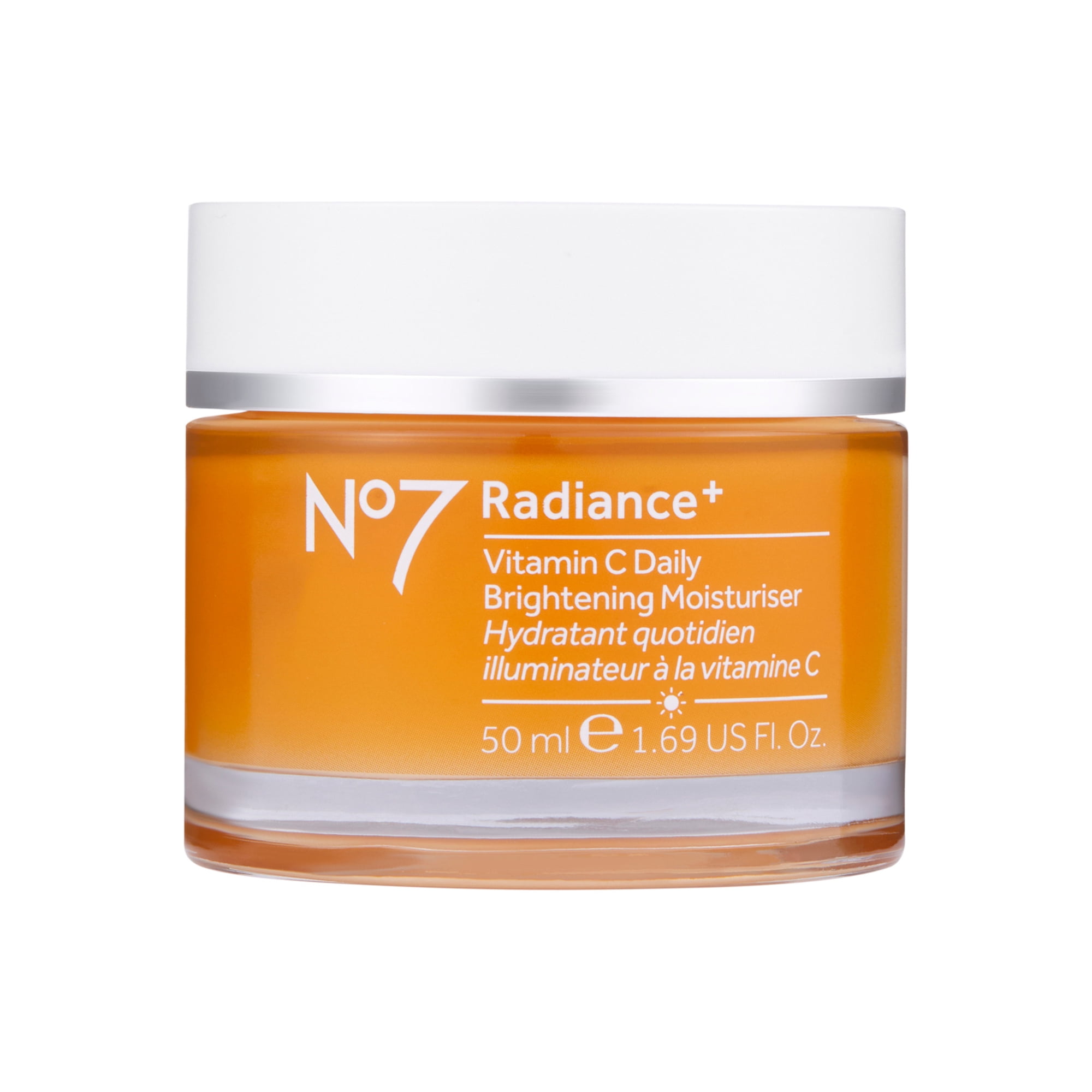 No7 Radiance+ Vitamin C Daily Brightening Face Moisturizer for Dull Skin, All Skin Types, 1.69 oz