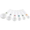 thumbnail image 5 of Fox Run Measuring Spoon Set 6 Piece White Plastic with Ring 4826 New, 2-Pack, 5 of 10