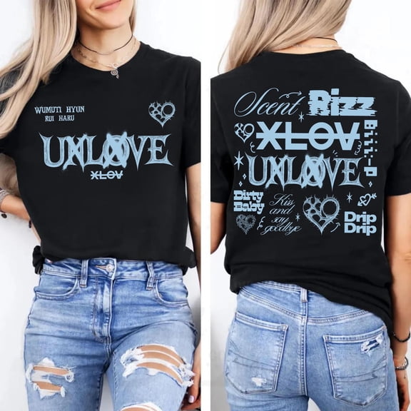 XLOV UXLXVE Graphic T-Shirt, Music Kpop Unisex Tee