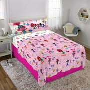 Trolls World Tour 4 Pieces Soft & Cozy Full Bedding Sheet Set for Kids Bedroom