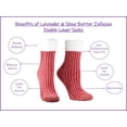 thumbnail image 2 of MinxNY Women's Double Layer Corduroy Non-Skid Warm Soft and Fuzzy Lavender and Shea Butter Infused Slipper Socks Gift, Grey, 2 of 3
