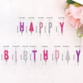 thumbnail image 2 of Happy Birthday Letter Candles, 13 Colorful Alphabet Cake Candles with Bold Letters Wax Cake Topper Set for Birthday Party Decorations & Celebration (Pink Purple), 2 of 7