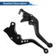 thumbnail image 5 of Palancas de freno y embrague cortas Unique Bargains para CFMOTO 450NK 2023-2025, ajustables en 6 velocidades, palanca de freno de manillar de motocicleta de aleación de aluminio negra, 1 par, 5 of 7