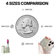 11000 Pcs Hot Pink 2-5mm Resin Flat Back Rhinestones with Clear Glue for Bedazzling Crafting Decorations Greeting Cards