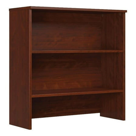 Pemberly Row Engineered Wood 36" x 36" Storage Hutch in Classic Cherry