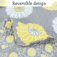 thumbnail image 3 of Copper Grove  Craigmore Gray Yellow Floral Print Quilt Bedding Set King 3 Piece, 3 of 5