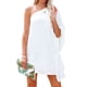 thumbnail image 1 of SAYOO Vestido corto de fiesta de club de verano con manga de murciélago suelta de un hombro para mujer SAYOO  Sexy, 1 of 5