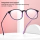 thumbnail image 5 of Jumpingount Montura para gafas de lectura, monturas para gafas flexibles, montura redonda antideslizante, soporte integrado para la nariz, rosa y Type2 NO2, 5 of 6