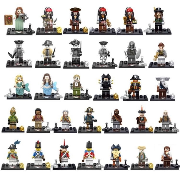 Pack de 32 Figuras de Acción Estilo Aventura Pirata – Minifiguras de Bloques de Construcción para Colección | Juguete Decorativo para Jóvenes