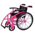 thumbnail image 3 of 1pcs Mini Pink Foldable Rehabilitation Wheelchair - Simulation Role-playing Toy for Pretend Play, Cute Design, Perfect for Kids to Learn and Engage in Imaginative Playtime, Pink, 3 of 5