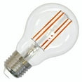 thumbnail image 2 of Bulbrite Pack of (8) 7 Watt Dimmable Clear Filament A19 Medium (E26) LED Light Bulb - 800 Lumens, 4000K, 2 of 11