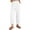 White（womens pants）, variant on ZHYou Womens Pants,Comfy Elastic Waist,Loose Fit,Wide Leg Trousers with Pockets Casual Harem Style,Coffee,Size L