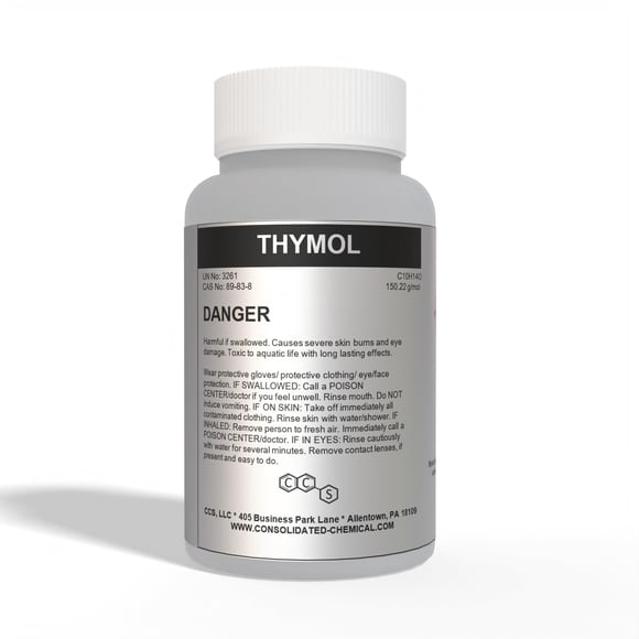 Cristales de timol CCS 500 g compuesto aromático de alta pureza