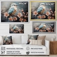 thumbnail image 4 of Designart "Dancing Hummingbird amid Blue Florals" Animals Framed Wall Art Decor - Modern Farmhouse Blue Hummingbird Hallway Framed Wall Art Decor, 4 of 6