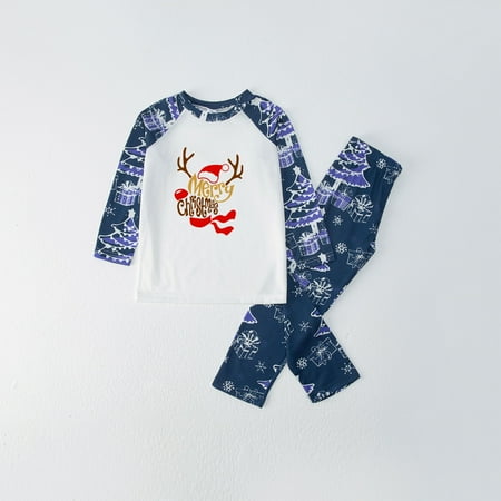 

EQWLJWE Parent-Child Warm Christmas Suit Homewear Pajamas Long-Sleeved Trousers Two-Piece Se(Kids) Christmas Pajamas for Family Holiday Clearance