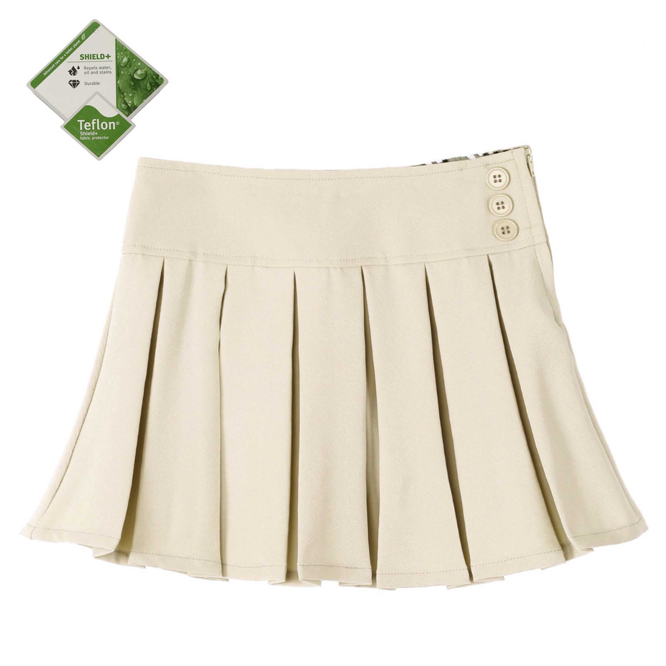 Bienzoe Girls Stretchy Pleated Durable Teflon School Uniform Dance Skirt 