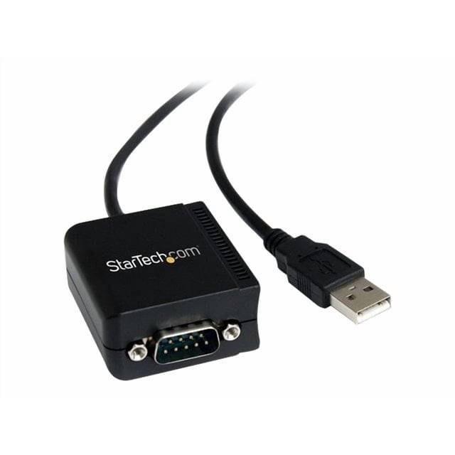 StarTech.com USB to Serial Adapter - Optical Isolation - USB Powered - FTDI USB to Serial Adapter - USB to RS232 Adapter Cable (ICUSB2321FIS) - Serial adapter - USB - RS-232 - black